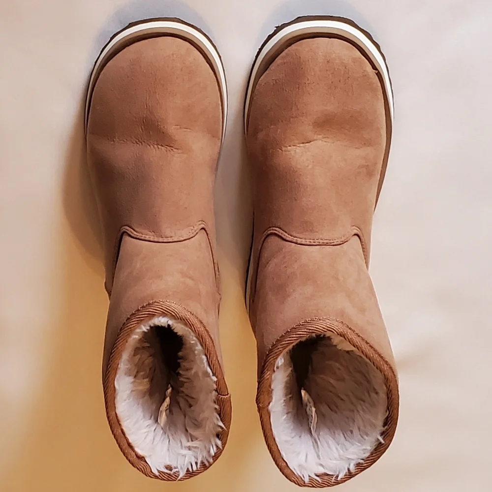 Girl's 2 Wonder Nation Chestnut Faux Fur Shearling Boots